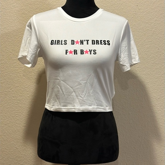 Girls Don’t Dress For Boys Crop Top - Picture 1 of 4